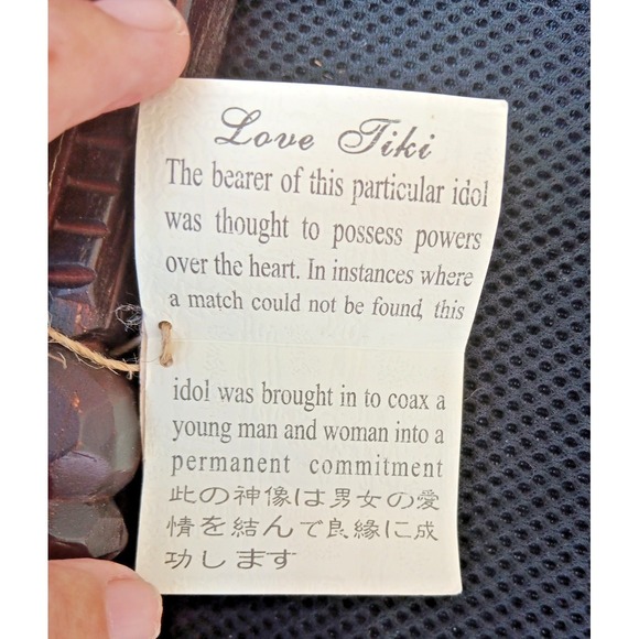 Tiki Polynesia Collection by Chiefly Co. "Love Tiki" Hawaiian Statue. - Picture 7 of 7